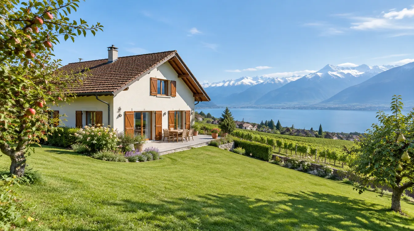 Maison individuelle avec jardin en Suisse romande